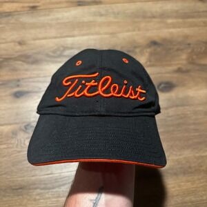 Titleist Black Orange Golf Hat Cap Mens One Size